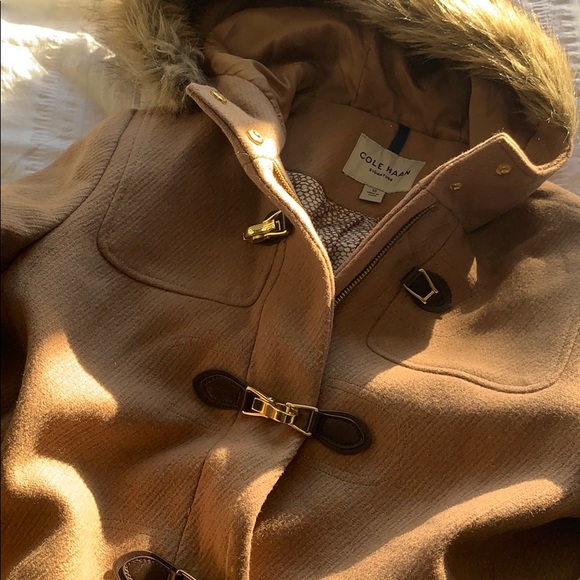 Cole Haan partial wool faux fur lined hood jacket - Picture 16 of 16